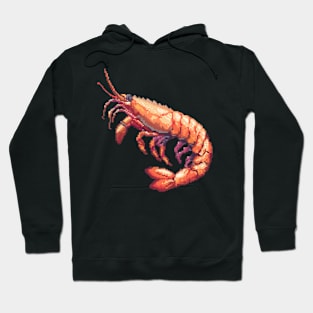 Shrimp in Pixel Form Hoodie